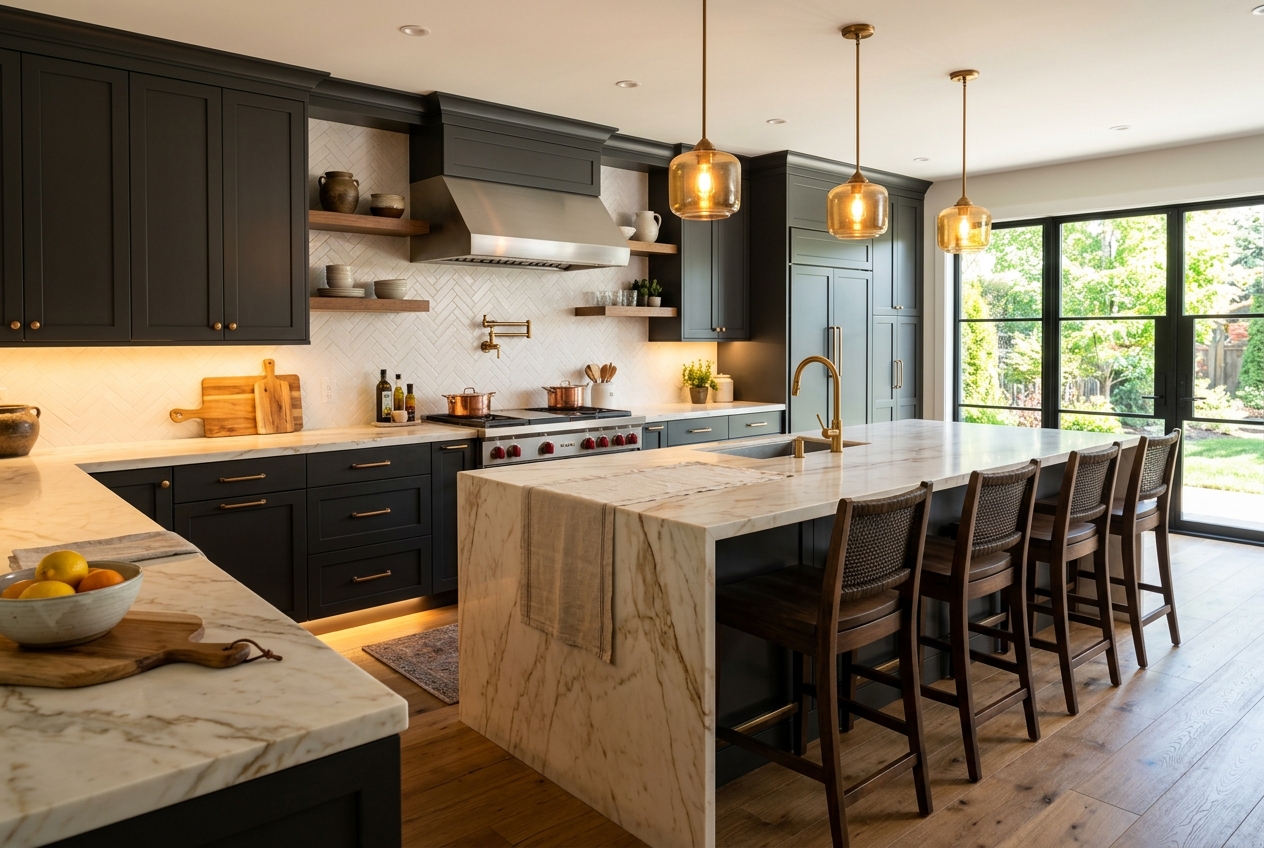 Development placeholder: upscale renovated residential kitchen
